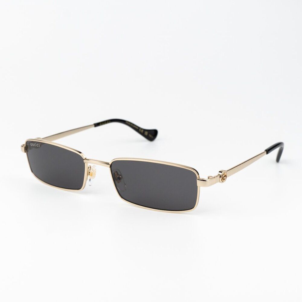 Gucci Women Sunglasses Gold Grey Rectangle GG1600S 001 BRAND NEW - Picture 4 of 12